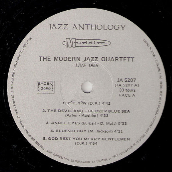 The Modern Jazz Quartet : Live 1956 (LP, Album)