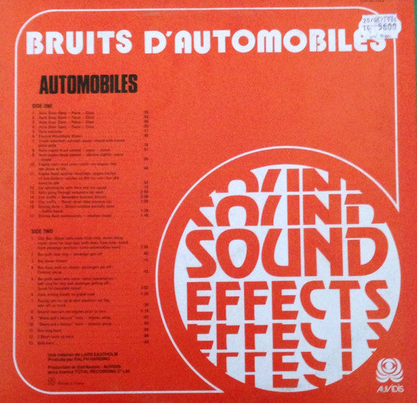 Lars Eastholm : Bruits D'Automobile (LP)
