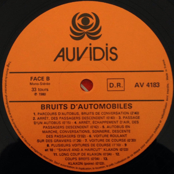 Lars Eastholm : Bruits D'Automobile (LP)