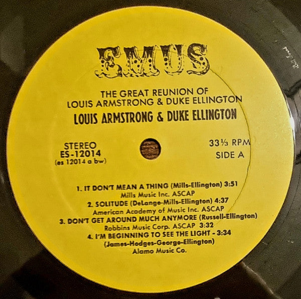 Louis Armstrong & Duke Ellington : The Great Reunion Louis Armstrong & Duke Ellington (LP, Album)