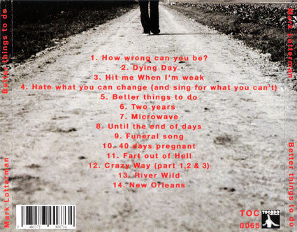 Mark Lotterman : Better Things To Do (CD, Album)