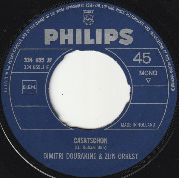 Dimitri Dourakine Und Sein Orchester : Casatschok (7", Single, Mono)