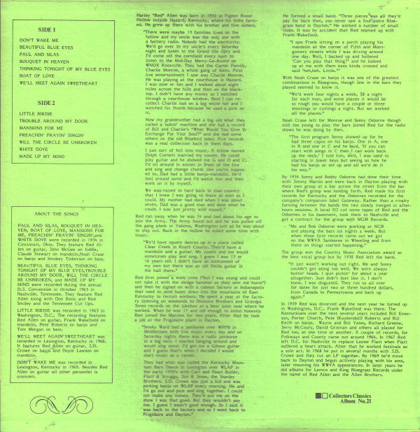 Red Allen (2) : Classic Recordings, 1954-1969 (LP, Album, Comp)