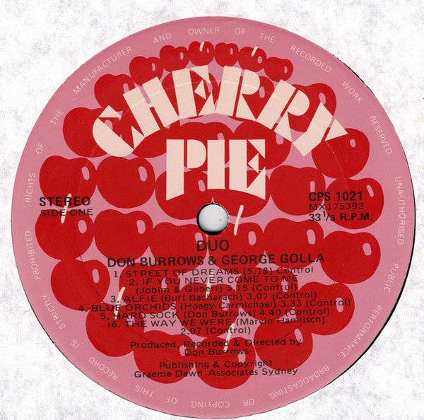 Don Burrows•George Golla Duo : Duo (LP, Album)