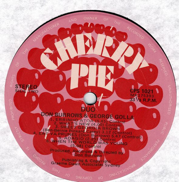 Don Burrows•George Golla Duo : Duo (LP, Album)