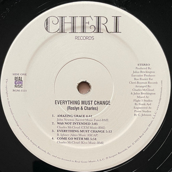 Roslyn & Charles : Everything Must Change (LP, Album, Ltd, RE)