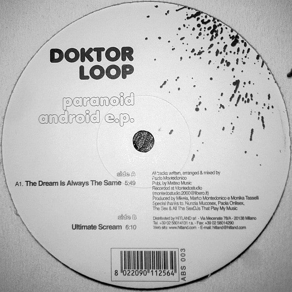 Doktor Loop : Paranoid Android E.P. (12", EP)