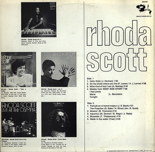 Rhoda Scott : Rhoda Scott (LP, Comp)