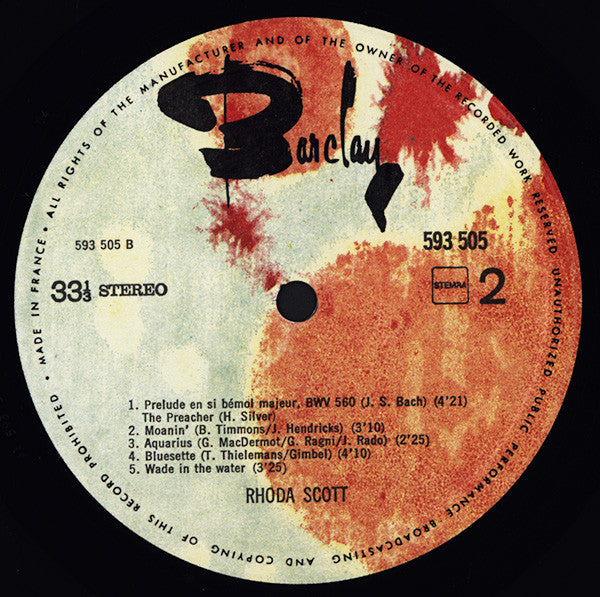 Rhoda Scott : Rhoda Scott (LP, Comp)