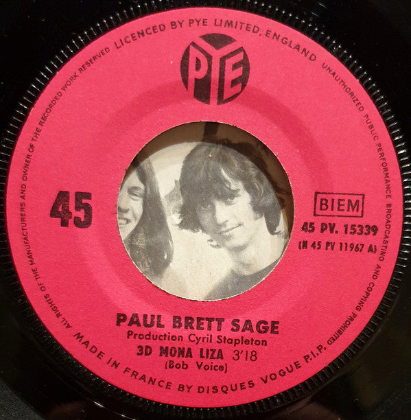 Paul Brett's Sage : 3D Mona Liza (7")