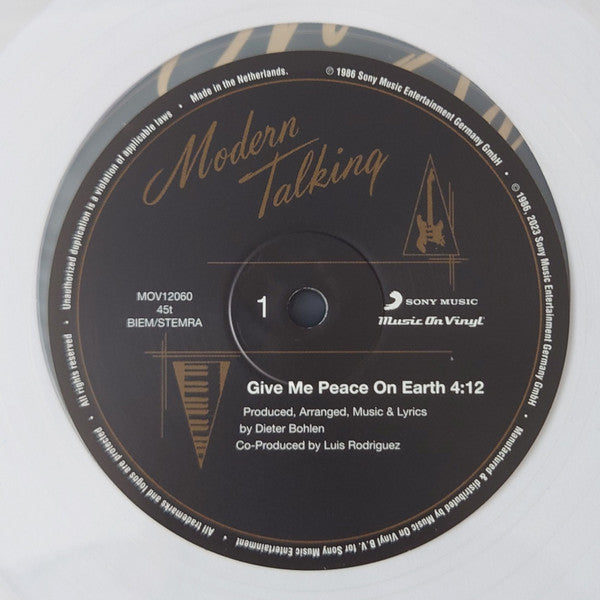 Modern Talking : Give Me Peace On Earth (12", Maxi, Ltd, Num, RE, RM, 180)