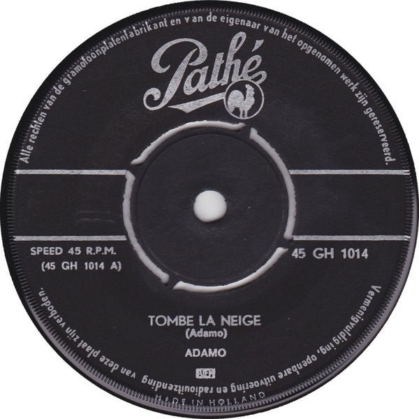 Adamo : Tombe La Neige / Car Je Veux (7", Single, 4-P)