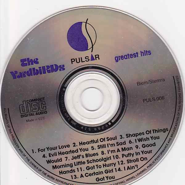 The Yardbirds With Eric Clapton & Jeff Beck : Greatest Hits (CD, Comp)