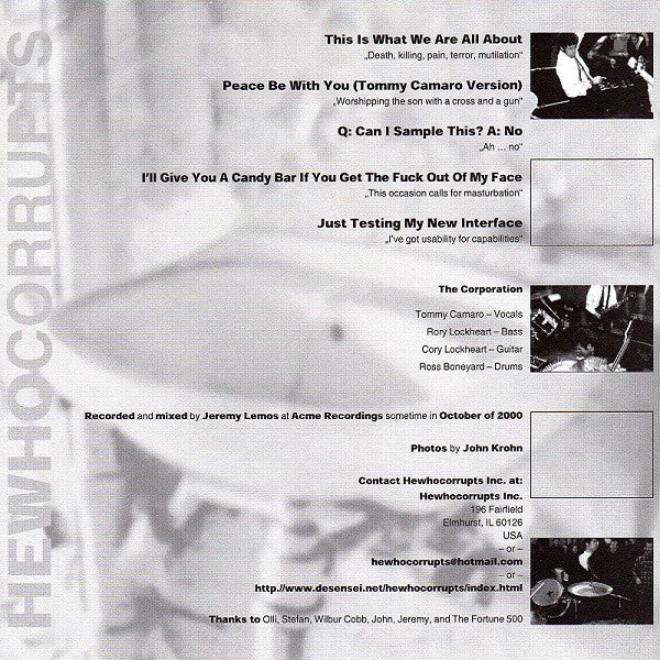Wilbur Cobb / Hewhocorrupts : Wilbur Cobb / Hewhocorrupts (7")