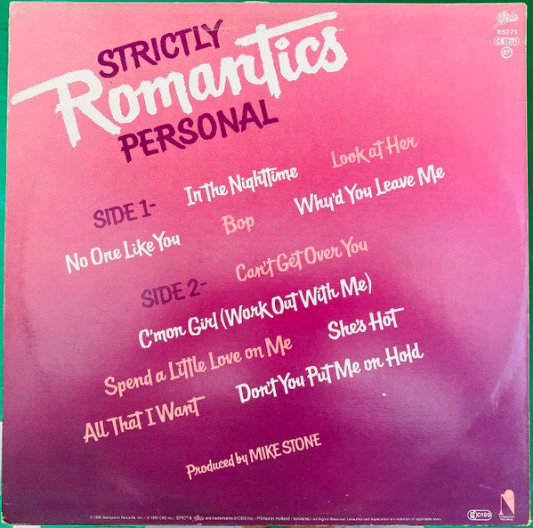 The Romantics : Strictly Personal (LP, Album)