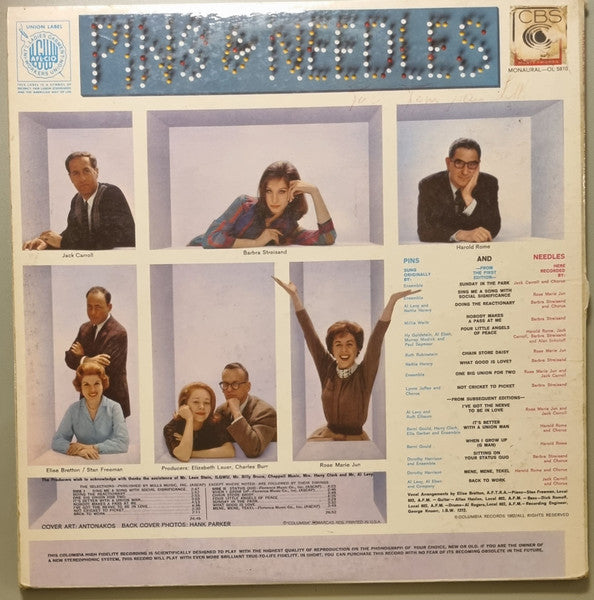 Harold Rome : Pins And Needles (LP, Album, Mono)