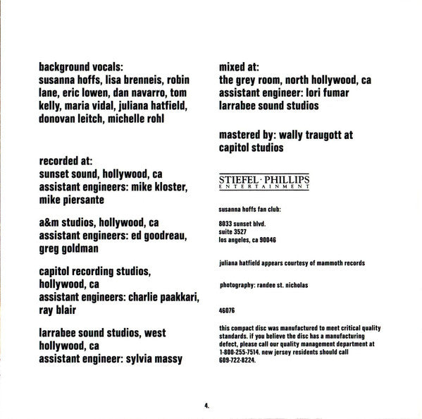 Susanna Hoffs : When You're A Boy (CD, Album)