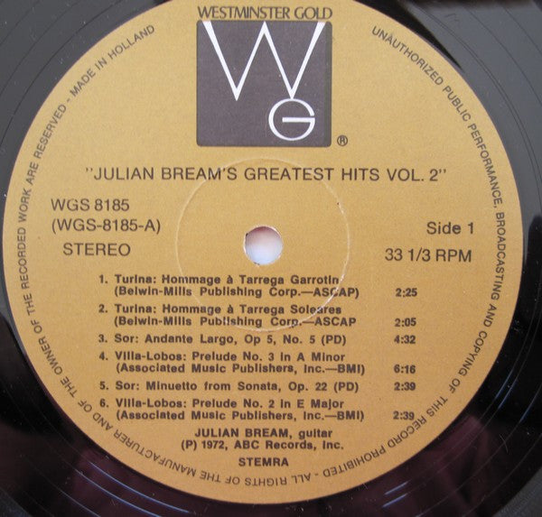 Julian Bream : Julian Bream's Greatest Hits Volume Two (LP, Comp)