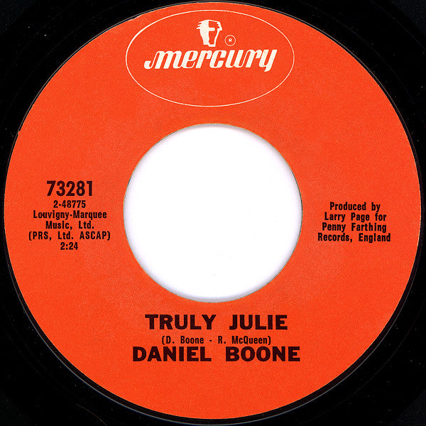 Daniel Boone : Beautiful Sunday (7", Single, Styrene, Pit)