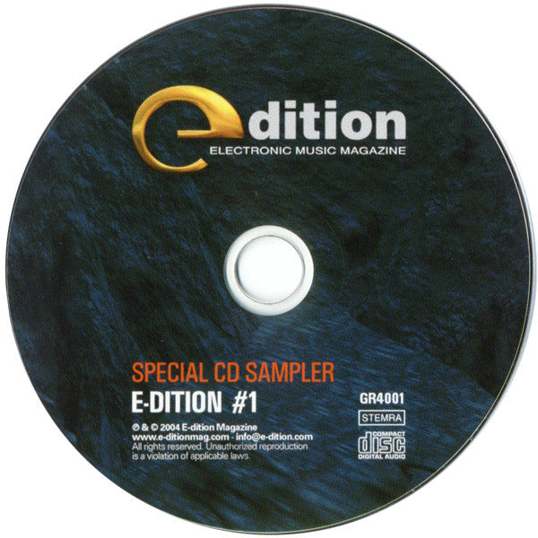 Various : Special CD Sampler E-dition  #1 (CD, Comp, Promo, Smplr)