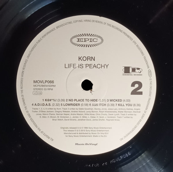 Korn : Life Is Peachy (LP, Album, RE, 180)