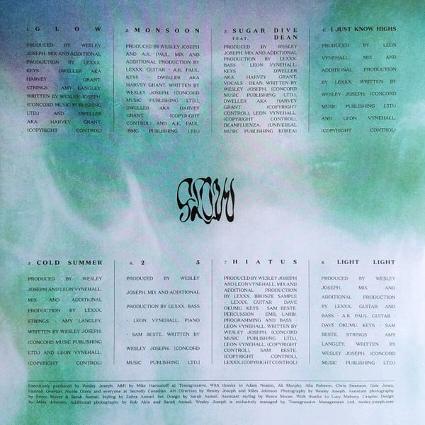 Wesley Joseph : Glow (12", EP, Ltd, Cok)