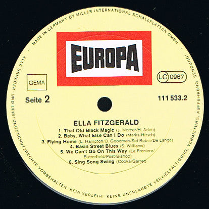 Ella Fitzgerald : Ella Fitzgerald (LP, Comp)