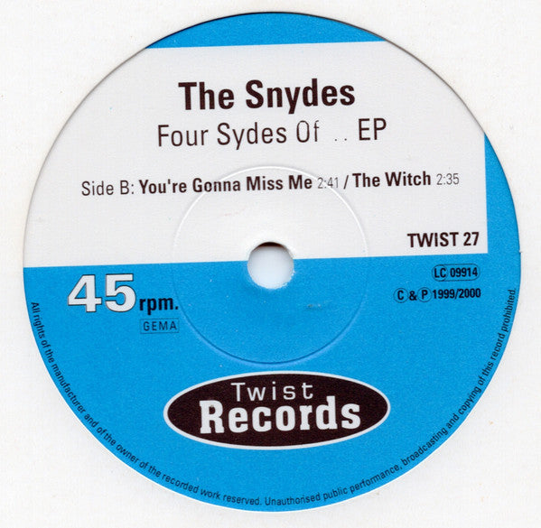 The Snydes : Four Sydes Of... EP (7", EP, Whi)