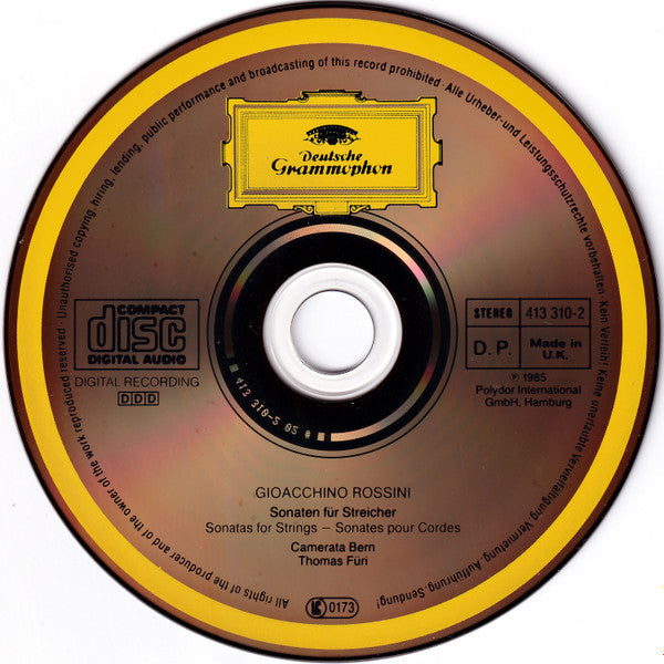 Gioacchino Rossini, Camerata Bern : Sonaten Für Streicher = Sonatas For Strings = Sonates Pour Cordes (CD, Album)