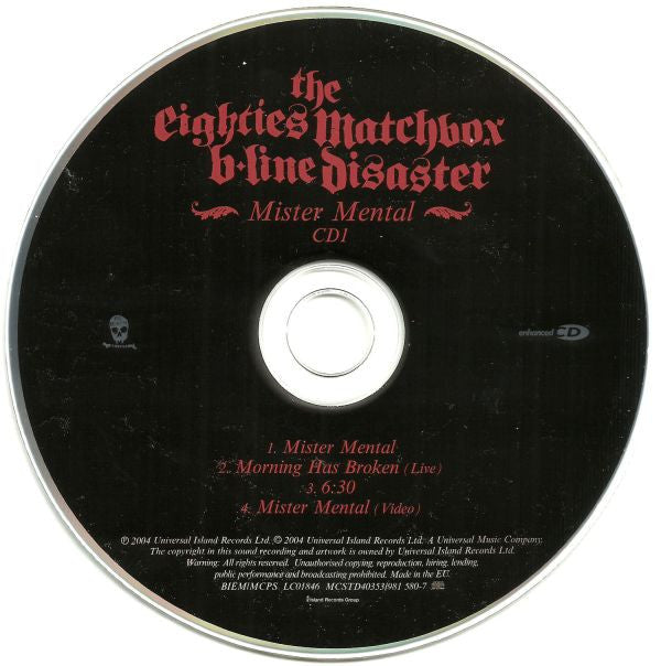The Eighties Matchbox B-Line Disaster : Mister Mental (CD, Single, Enh, CD1)