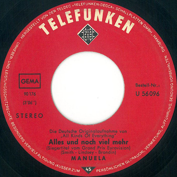 Manuela (5) : Alles Und Noch Viel Mehr (7", Single, Col)