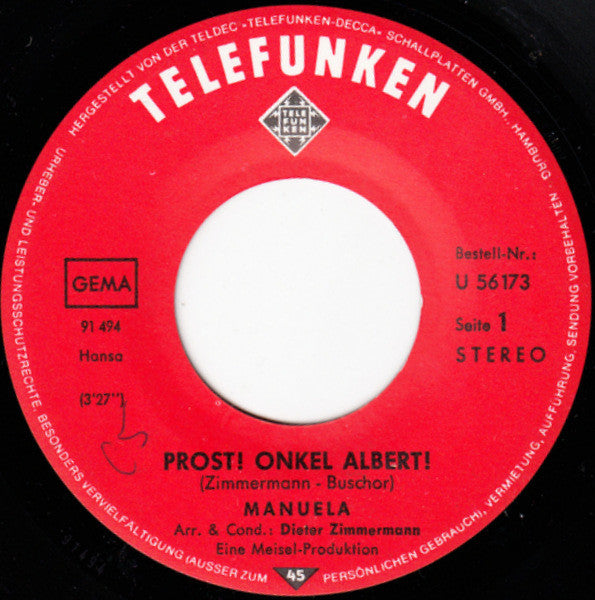 Manuela (5) : Prost, Onkel Albert (7", Single)