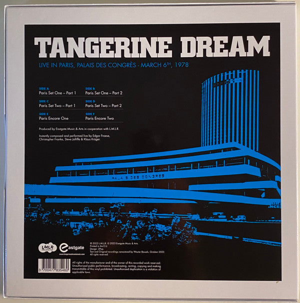 Tangerine Dream : Live In Paris, Palais Des Congrès - March 6th, 1978 (LP, Blu + LP, Red + LP, Ora + Box, RSD)