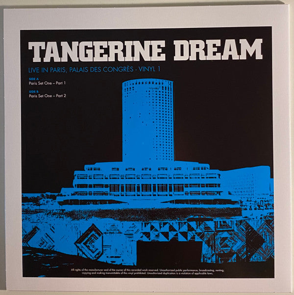 Tangerine Dream : Live In Paris, Palais Des Congrès - March 6th, 1978 (LP, Blu + LP, Red + LP, Ora + Box, RSD)