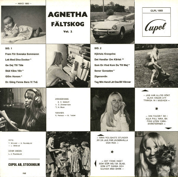 Agnetha Fältskog : Agnetha Fältskog Vol. 2 (LP, Album, RE)