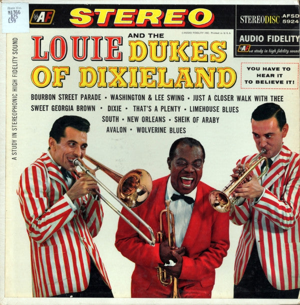 Louis Armstrong And The Dukes Of Dixieland : Louie And The Dukes Of Dixieland (LP, Album)