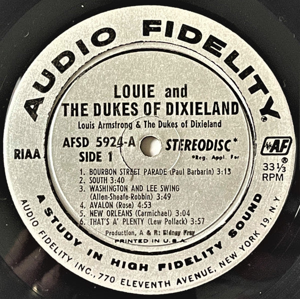Louis Armstrong And The Dukes Of Dixieland : Louie And The Dukes Of Dixieland (LP, Album)