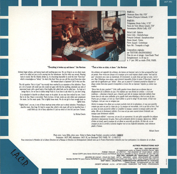 Texture Sextet : Polygamme (LP, Album)