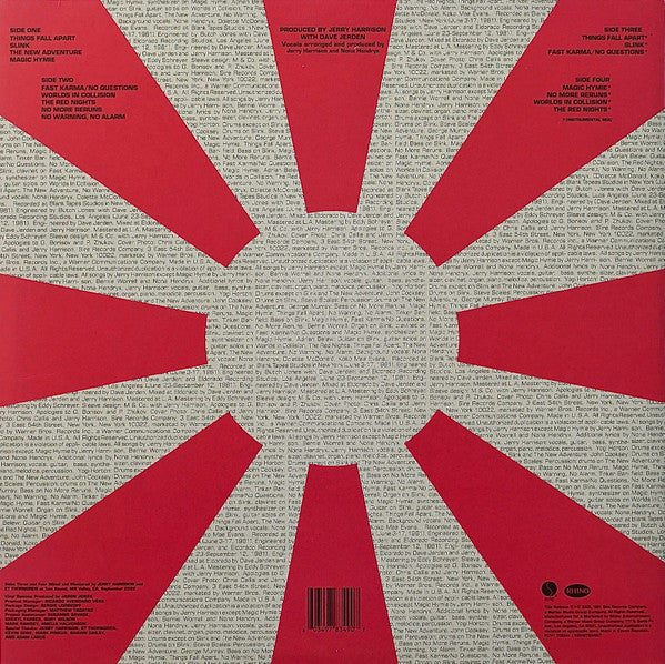 Jerry Harrison : The Red And The Black (LP, Album, RE, Red + LP + RSD, Ltd)