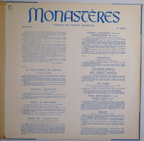 Chœur Des Moines De L'Abbaye De Citeaux : Citeaux (LP, Album)