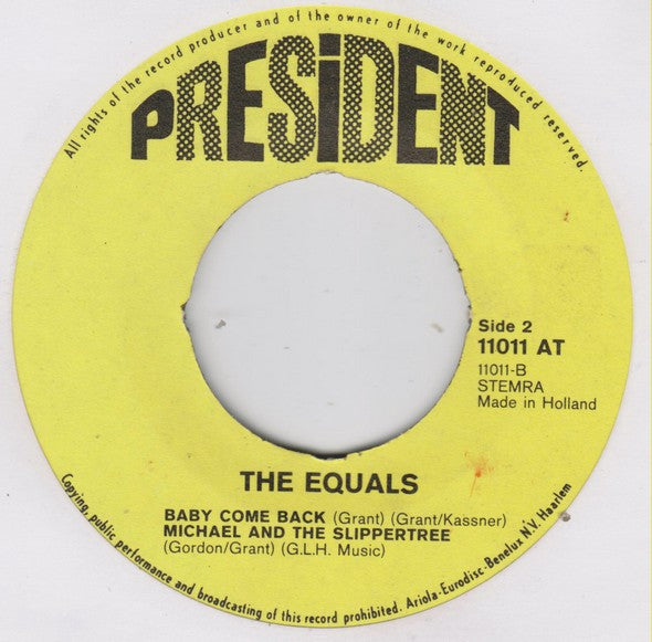 The Equals : Black Skin Blue Eyed Boys / Viva Bobby Joe / Baby Come Back / Michael And The Slippertree (7", EP)