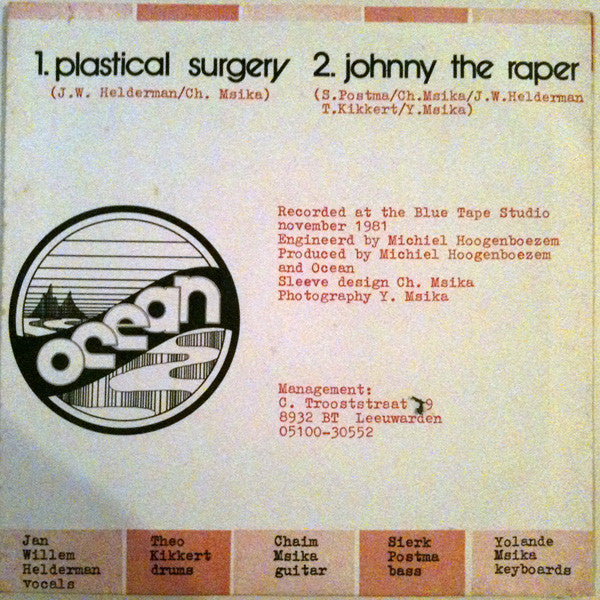 Ocean (16) : Plastical Surgery (7")