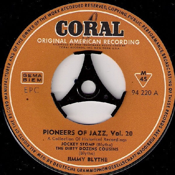 Jimmy Blythe : Jimmy Blythe 1932 (7", EP, Comp)