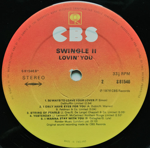 Swingle II : Lovin' You (LP)