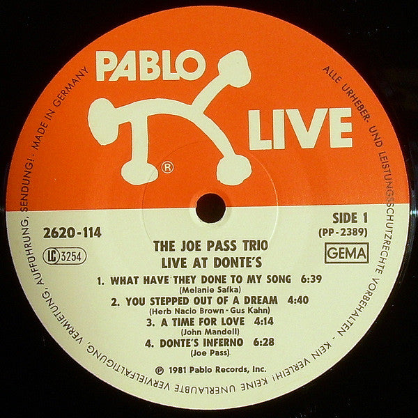 The Joe Pass Trio : Live At Donte's (2xLP, Album)