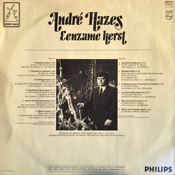André Hazes : Eenzame Kerst (LP, Album, RE)