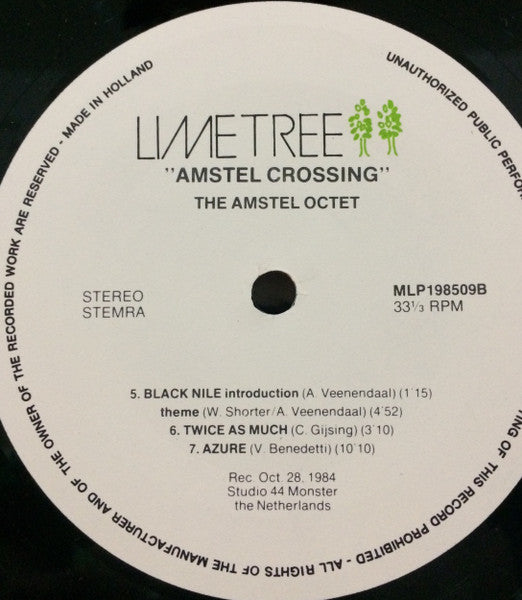 The Amstel Octet : Amstel Crossing (LP, Album)