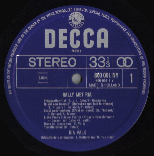 Ria Valk : In M'n Vrijgezellenflat (LP)