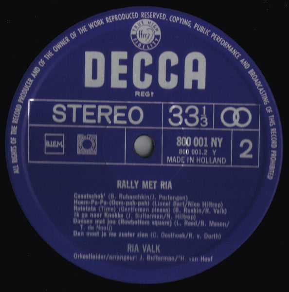 Ria Valk : In M'n Vrijgezellenflat (LP)