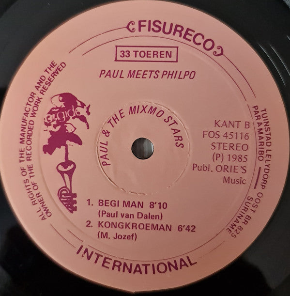 Paul & The Mixmo Stars : Paul Meets Philpo (12")